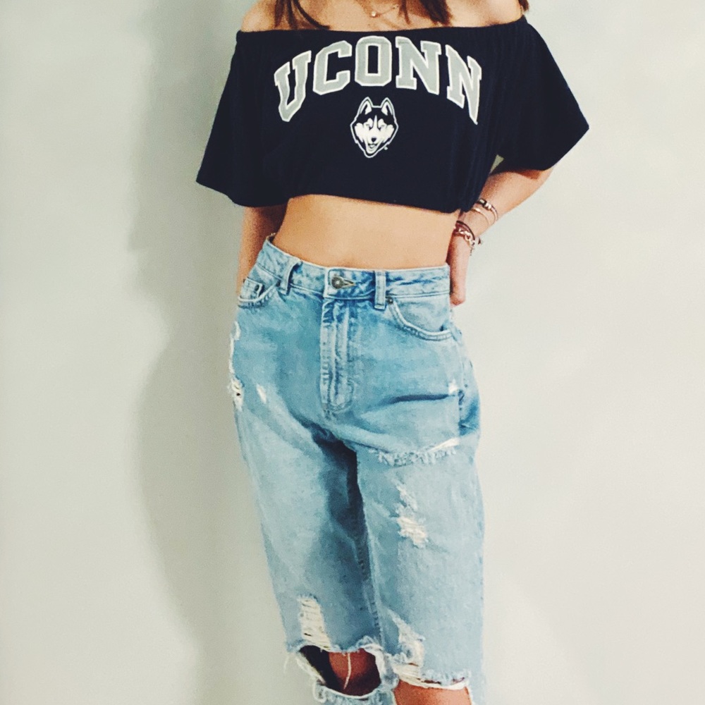 SOLD uconn off the shoulder top